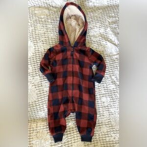 🦋Carter's Fleece Plaid Bunting